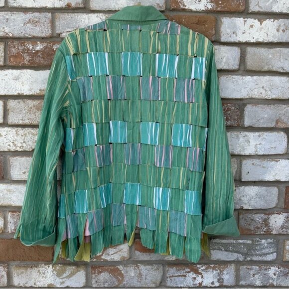 Fantazia Faux Suede Ribboned Jacket or Blouse - Picture 9 of 12